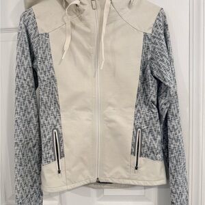 The North Face Women's Cream and Gray Ski Jacket